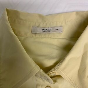 Prada Light Yellow Collared Shirt size 44
